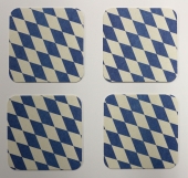 Bierdeckel quadratisch Bayern Raute 25 Stück